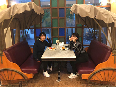 (6)朝食風景です